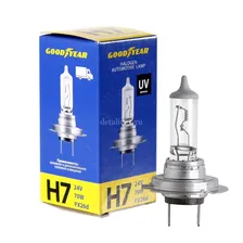 Лампа автомобильная галогенная Goodyear, Н7, 24V, цоколь PX26d, 70W. GY017240